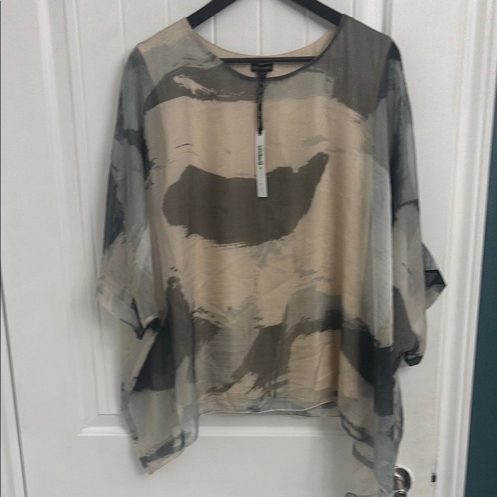 COCO + CARMEN Abstract Print Top BNWT